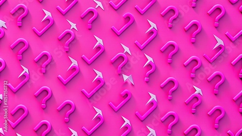 Pink Cursor Arrow with Question Mark Pattern for Modern Web Design and Creative Projects