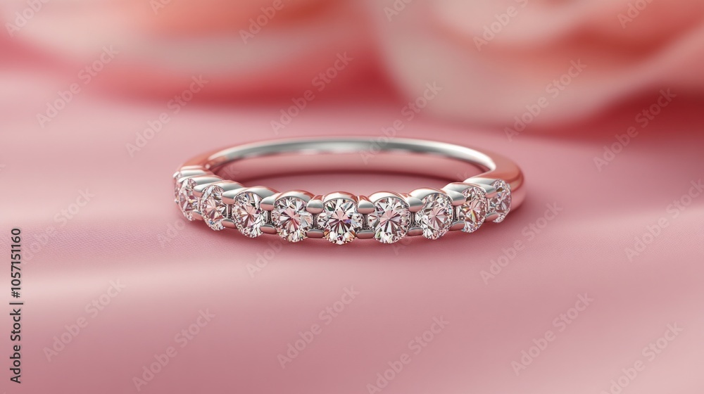 A wedding band with diamonds on it A wedding band with diamonds on it