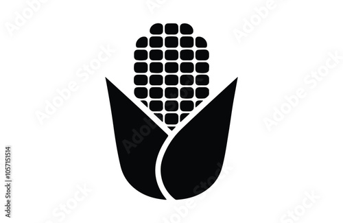 Simple corn vector icon illustration