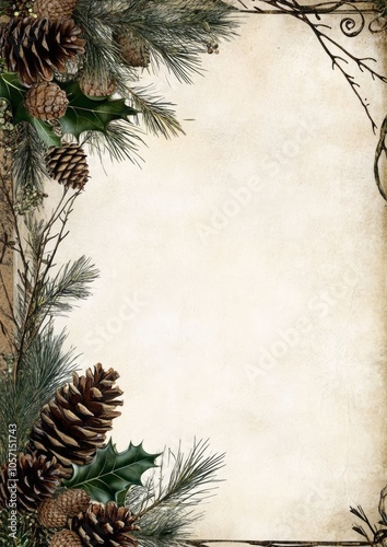 New Year gift card on retro background 1