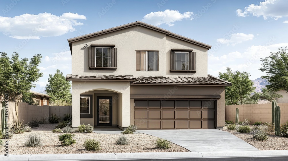 A luxurious newly constructed home featuring modern design spacious interiors and the practicality of a two car garage A luxurious newly constructed home featuring modern design spacious interiors and the practicality of a two car garage