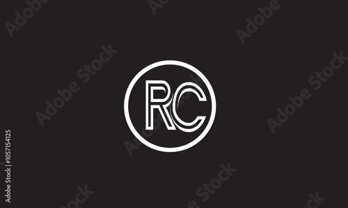 RC, CR, R , C , Abstract Letters Logo Monogram