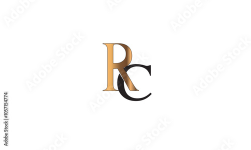 RC, CR, R , C , Abstract Letters Logo Monogram