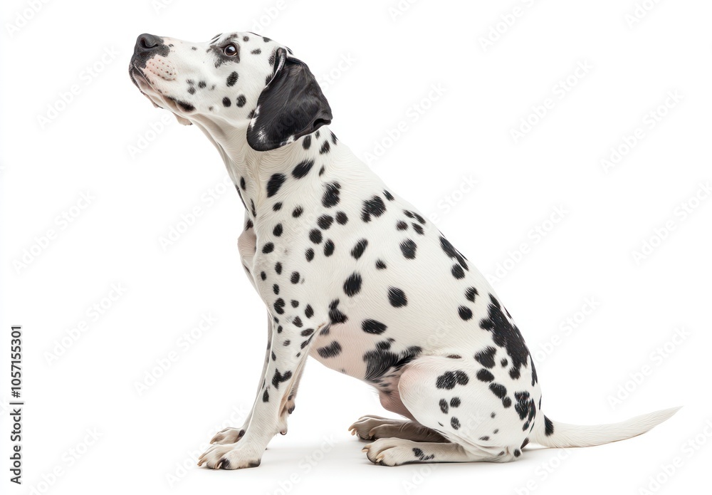 custom made wallpaper toronto digitalDalmatian Dog Sitting Against a White Background