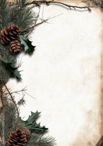 New Year gift card on retro background 2