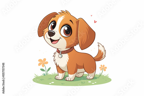 cute  dog cartoon great vector .eps photo