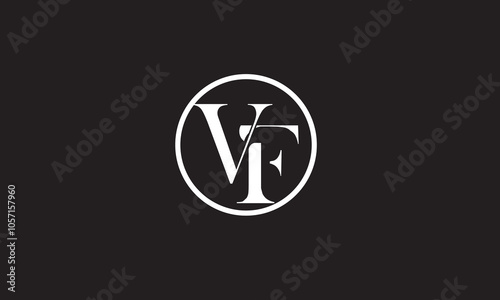  VF, FV, V , F , Abstract Letters Logo Monogram