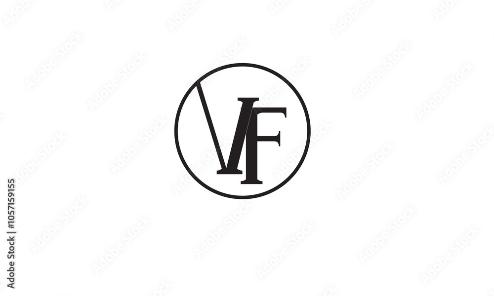 VF, FV, V , F , Abstract Letters Logo Monogram VF, FV, V , F , Abstract Letters Logo Monogram