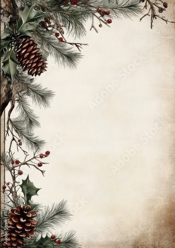 New Year gift card on retro background 4