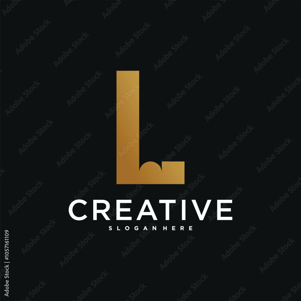 Initial letter L logo, abstract concept design. Premium Vector Initial letter L logo, abstract concept design. Premium Vector