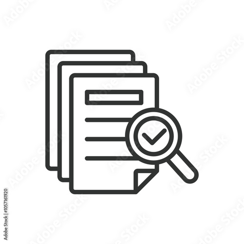 Notary Approved, in line design. Notary, approved, certified, legal, document, official, seal on white background vector. Notary Approved editable stroke icon