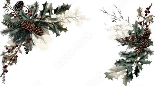 New Year gift card on retro background 6