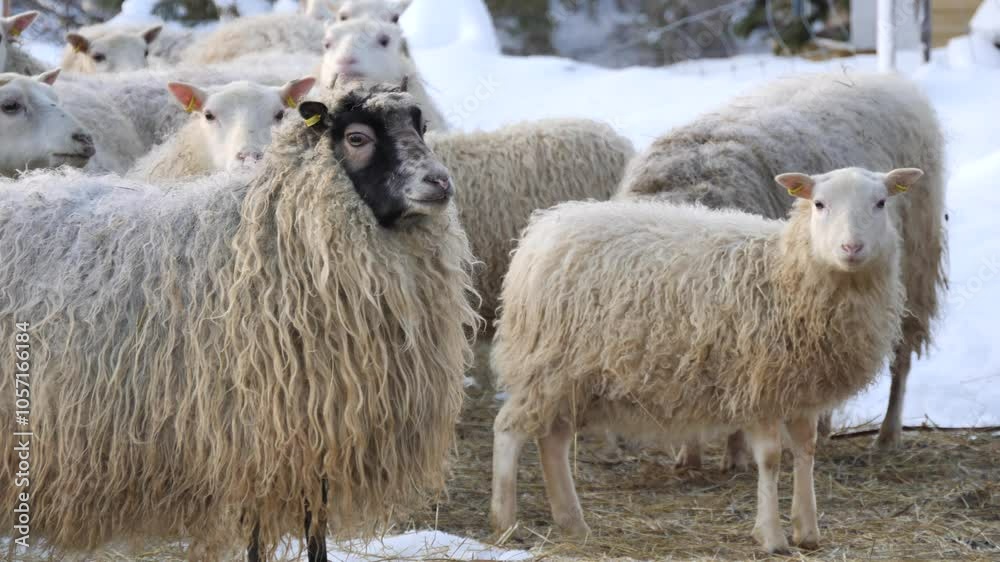 The photo conveys the tranquility of winter rural life