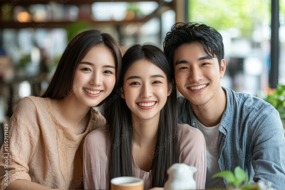 Psychology, Happy asian young couple, patient consulting problem mental health with psychologist, psychiatrist at clinic together, relationship, Generative AI Psychology, Happy asian young couple, patient consulting problem mental health with psychologist, psychiatrist at clinic together, relationship, Generative AI