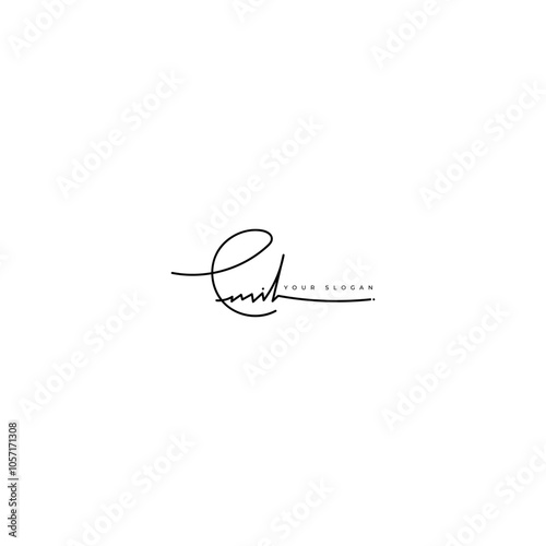 Emil name signature logo vector design