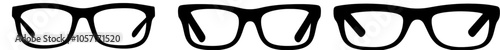 Eyeglasses with black frames. Optical frames. Frame for sunglasses photo