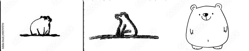 Wild bear line icon. Nature symbol. Wild bear line icon. Nature symbol.
