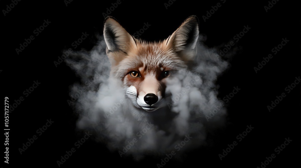 Mystical Fox Portrait in Smoke Digital Art AI Generated Fantasy Animal Nature Abstra Mystical Fox Portrait in Smoke Digital Art AI Generated Fantasy Animal Nature Abstra