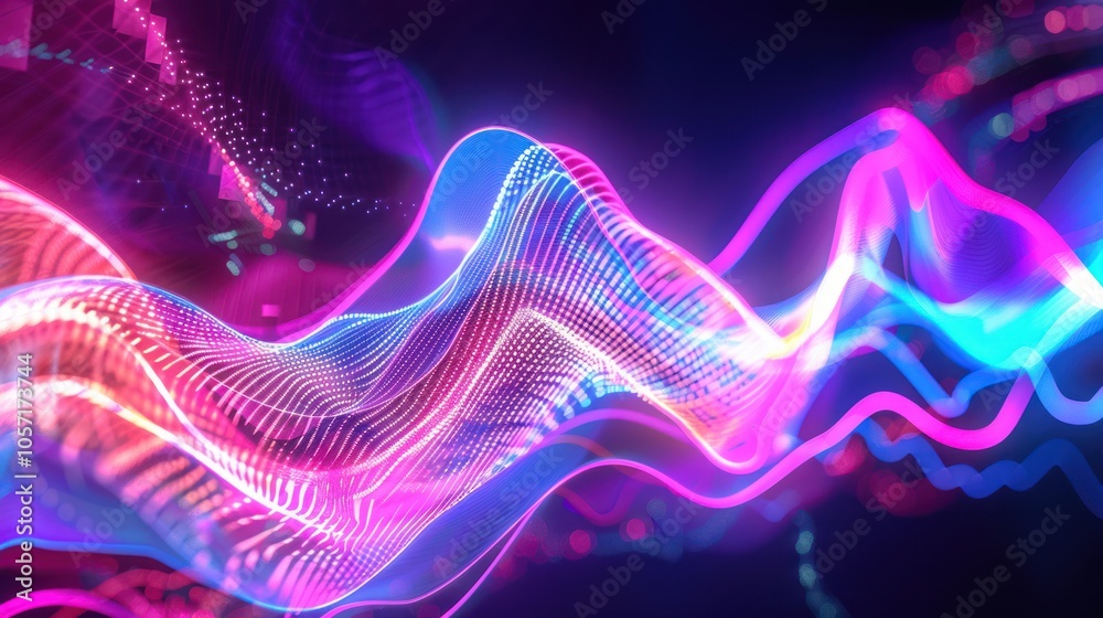 Fototapeta premium Abstract Neon Wave