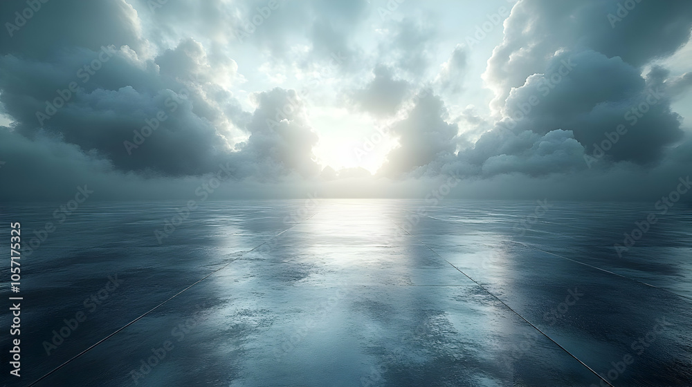 Abstract Background with Dramatic Sky and Reflected Light Abstract Background with Dramatic Sky and Reflected Light