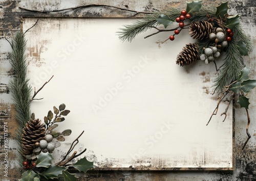 New Year gift card on retro background 13