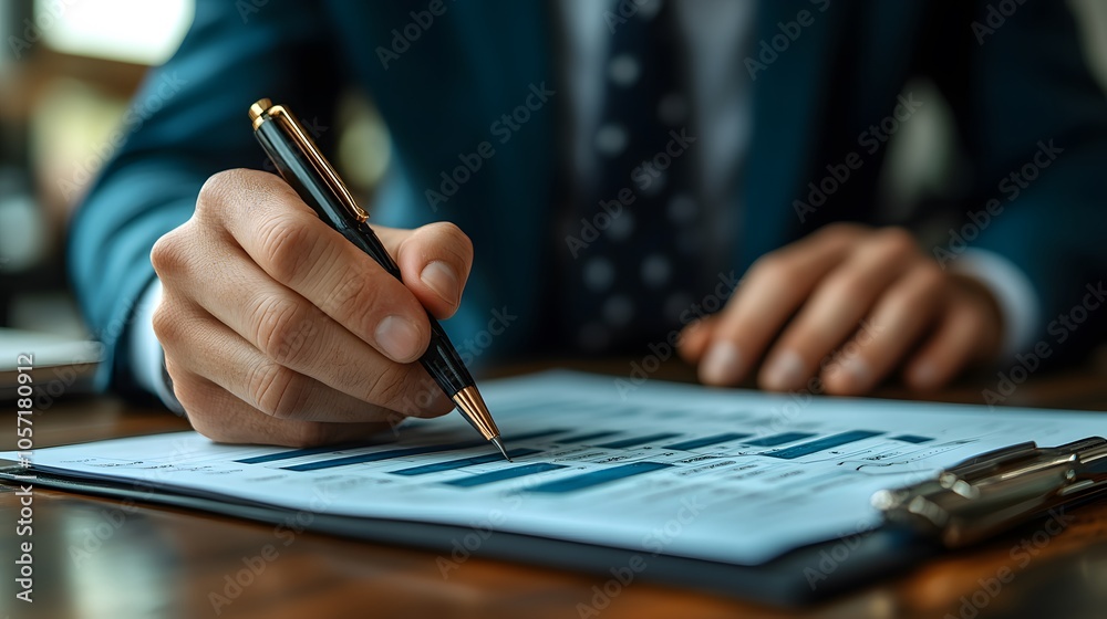 Business leaders negotiating details and analyzing data in a modern corporate space Business leaders negotiating details and analyzing data in a modern corporate space