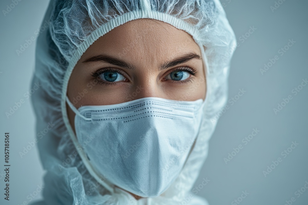 A healthcare worker in full protective gear. Generative AI A healthcare worker in full protective gear. Generative AI