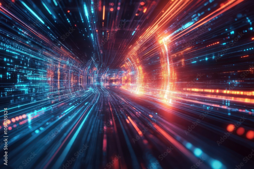 Futuristic light effect lines in a technology background Futuristic light effect lines in a technology background