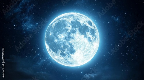 Stunning full moon captured in its radiant glory, lighting up the night sky generative ai