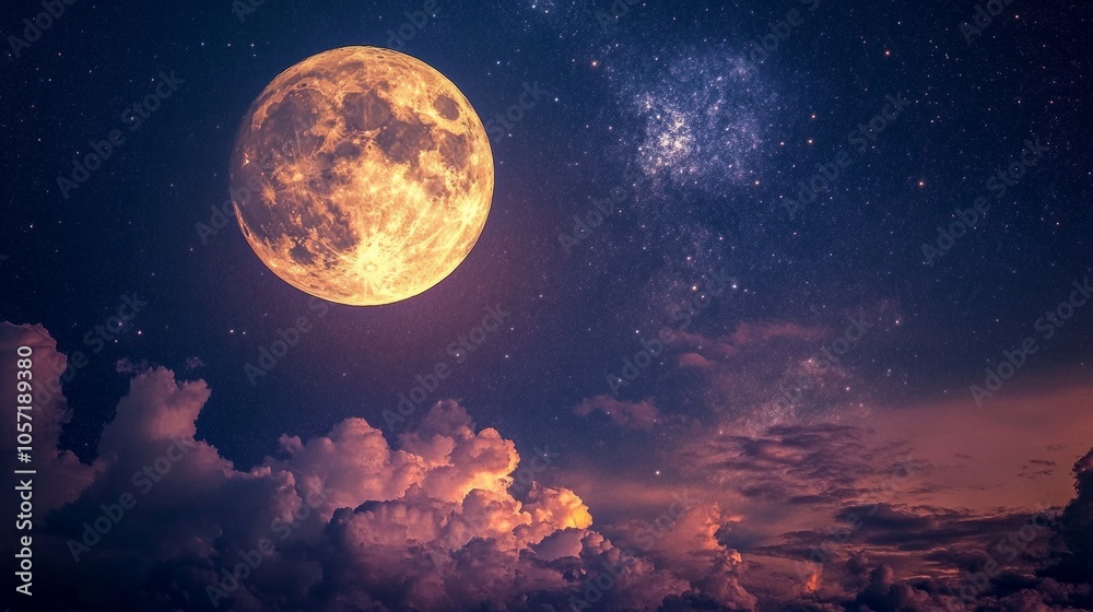 Stunning full moon captured in its radiant glory, lighting up the night sky generative ai Stunning full moon captured in its radiant glory, lighting up the night sky generative ai