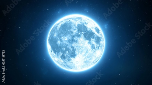 Stunning full moon captured in its radiant glory, lighting up the night sky generative ai