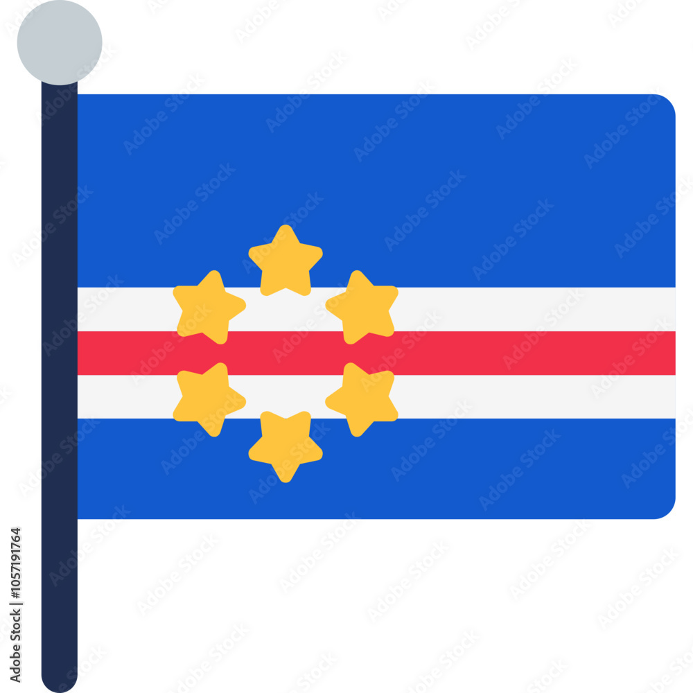 Obraz premium Cabo Verde Flag Icon