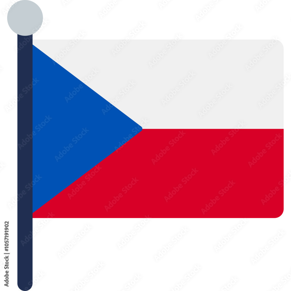Czech Republic Flag Icon Czech Republic Flag Icon