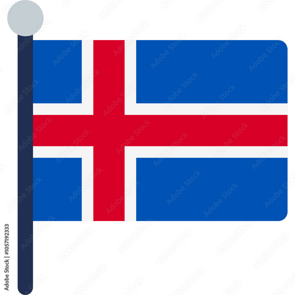 Naklejka premium Iceland Flag Icon