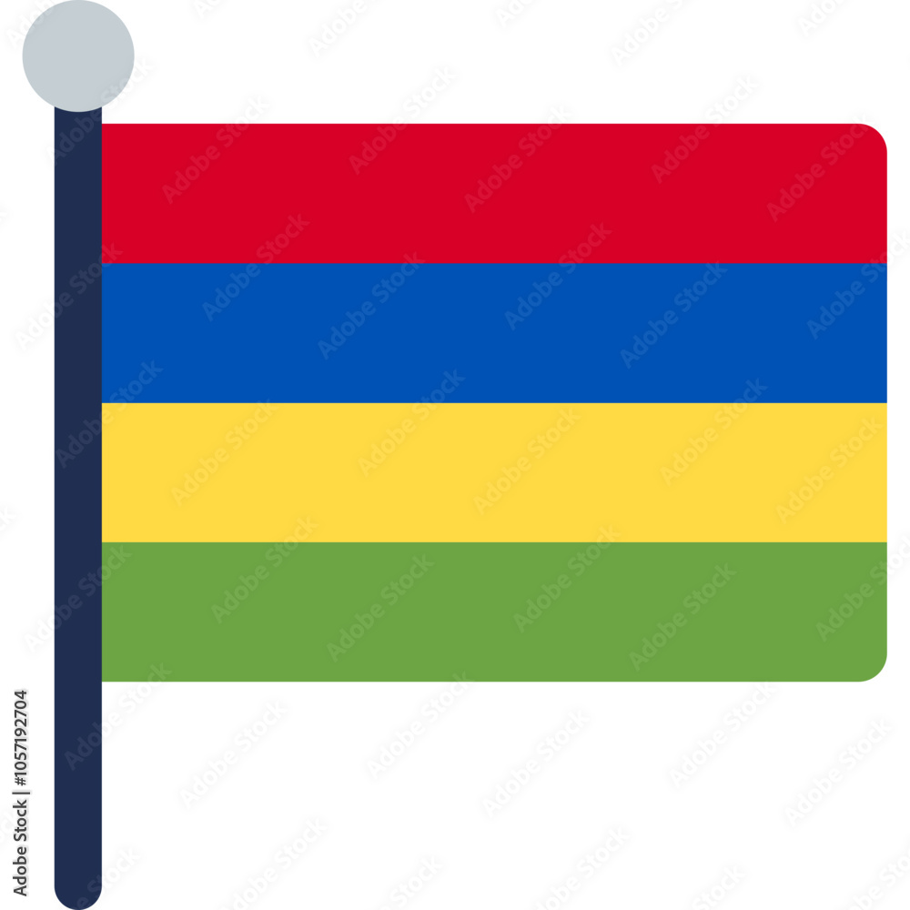 Fototapeta premium Mauritius Flag Icon