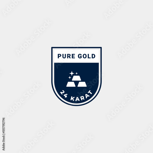 24 karat gold vector for product packaging design element. Best 24 karat gold icon for apps, websites, or product design element.