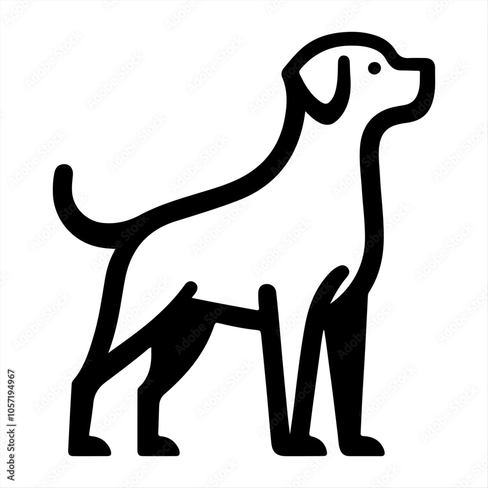 Fototapeta premium Silhouette Dog Logo Design Vector Illustration.
