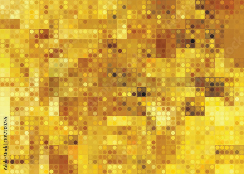 A gold background with many small yellow dots