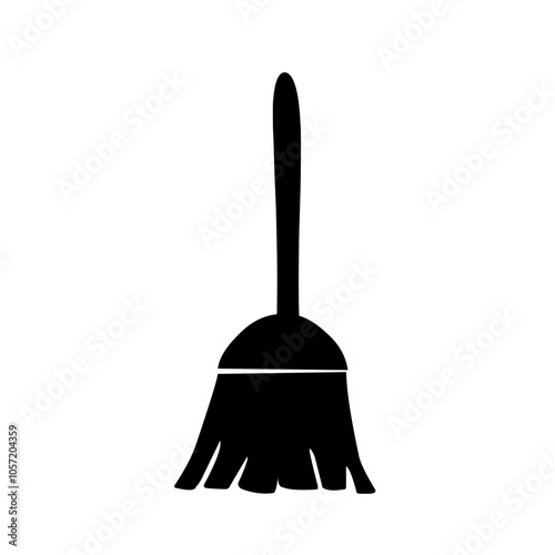 clean broomstick vector icon