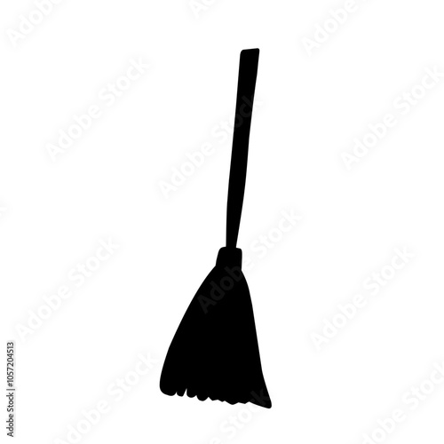 clean broomstick vector icon