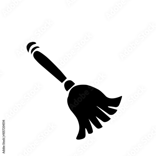 clean broomstick vector icon