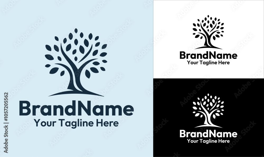 Modern Eco-Friendly Tree Logo for Nature, Wellness, and Sustainable Brands Modern Eco-Friendly Tree Logo for Nature, Wellness, and Sustainable Brands