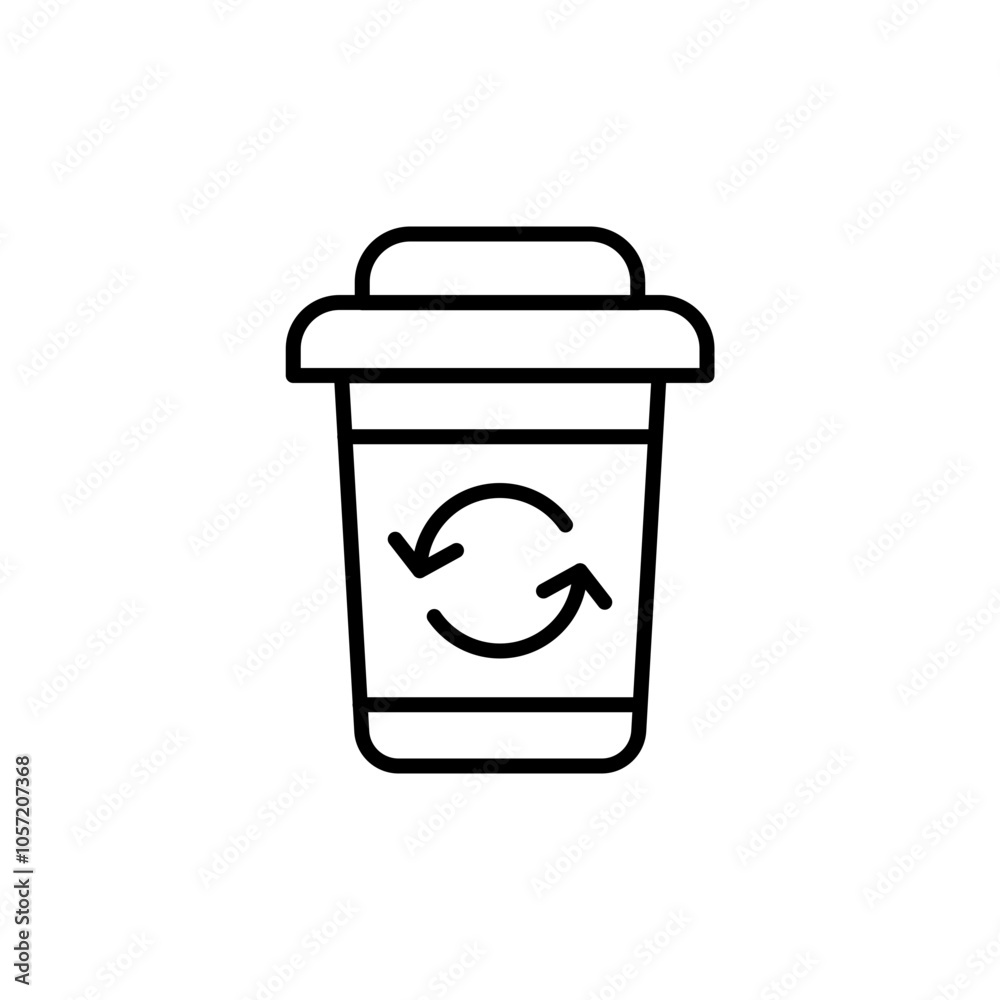 Refill glass outline icons, minimalist vector illustration ,simple transparent graphic element .Isolated on white background