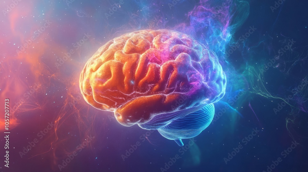 Obraz premium neurosciences, brain magic energy 