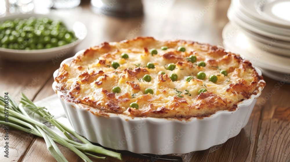 Shepherd's Pie with Peas and Gravy - a savory pie with lamb and mashed potato crust Shepherd's Pie with Peas and Gravy - a savory pie with lamb and mashed potato crust