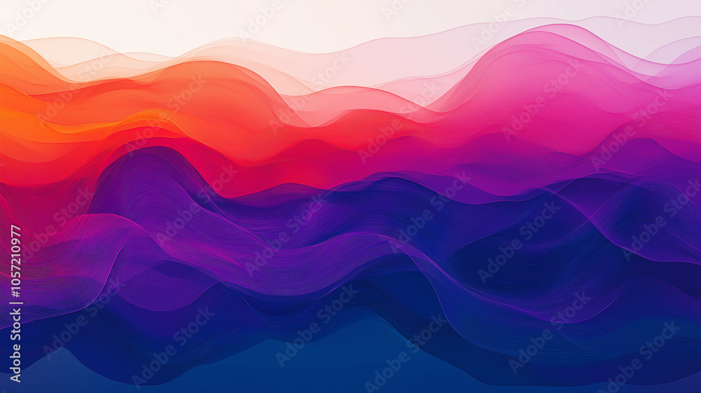 Abstract waves in vibrant colors create dynamic visual experience Abstract waves in vibrant colors create dynamic visual experience