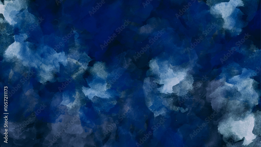 Abstract blue watercolor painting textured on black grunge paper, Abstract blue smoke on black background, watercolor background wallpaper with clouds. Abstract blue watercolor painting textured on black grunge paper, Abstract blue smoke on black background, watercolor background wallpaper with clouds.