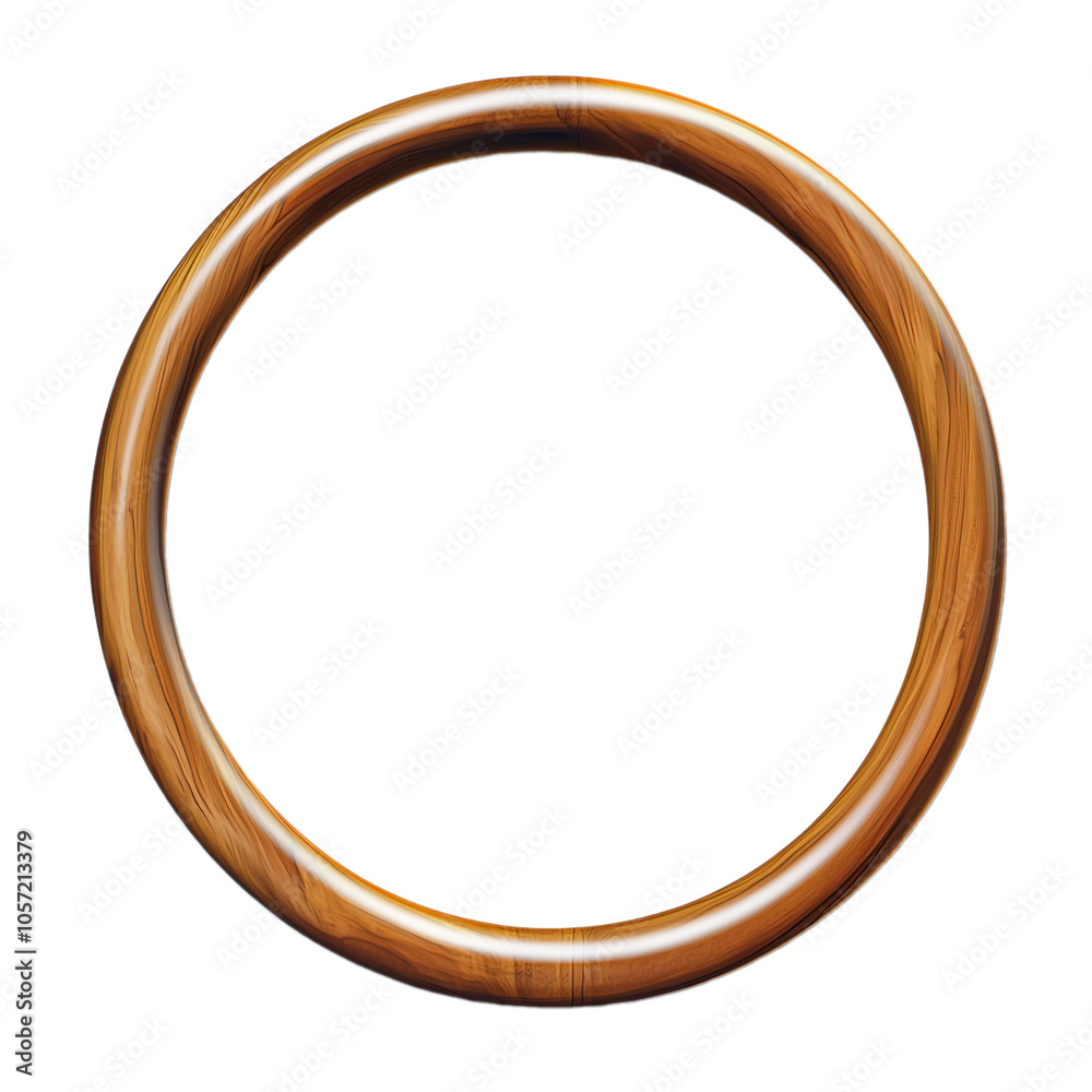 Wooden picture frame isolated on transparent background. 3d rendering. Wooden picture frame isolated on transparent background. 3d rendering.