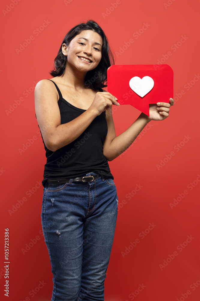 Brazilian woman wearing black shirt Brazilian woman wearing black shirt