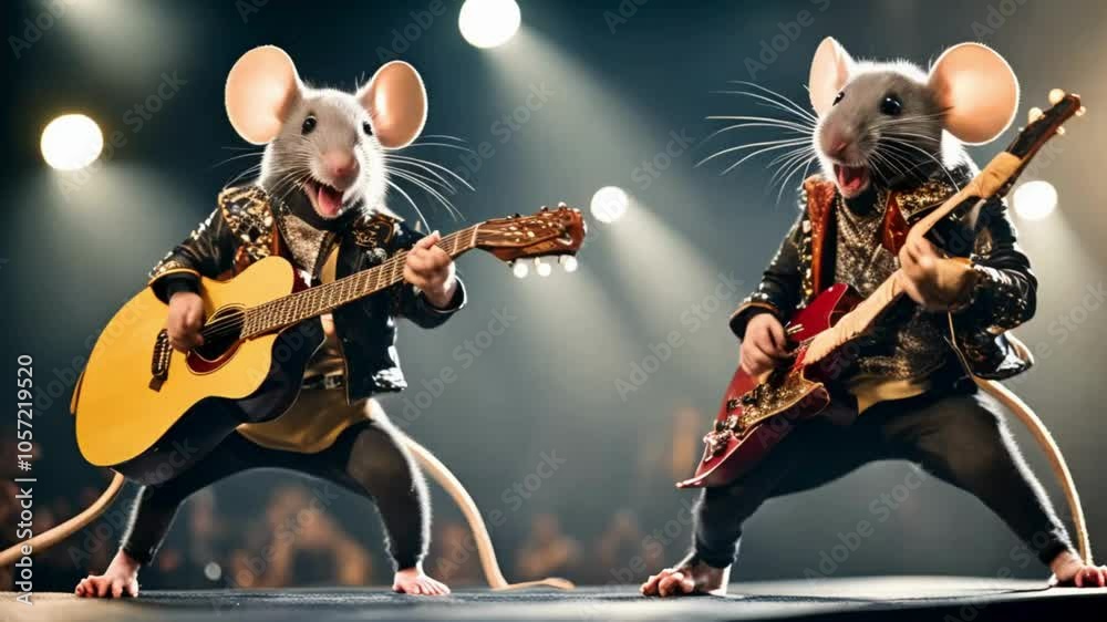 A Rapping Mouse This little mouse steals the show with its oversized guitar and ...